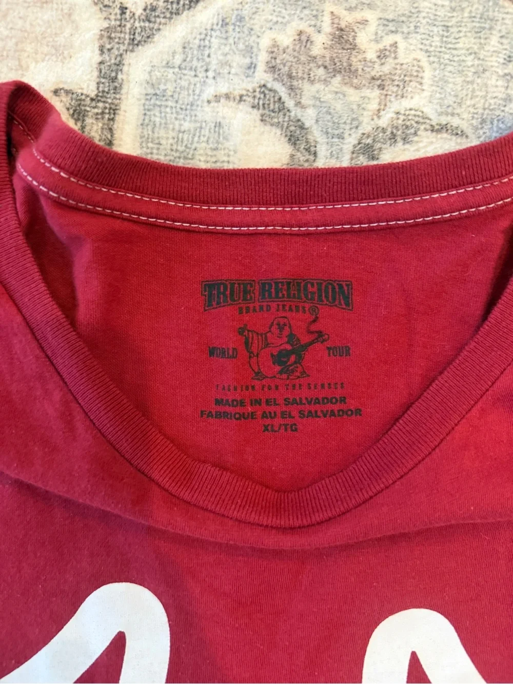 True Religion Women's Deep Pink Graphic Short Sleeve Tee